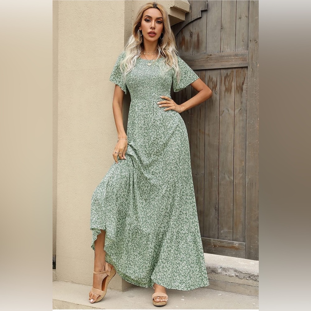 Women’s flutter sleeve dress. Size L Easter Dress